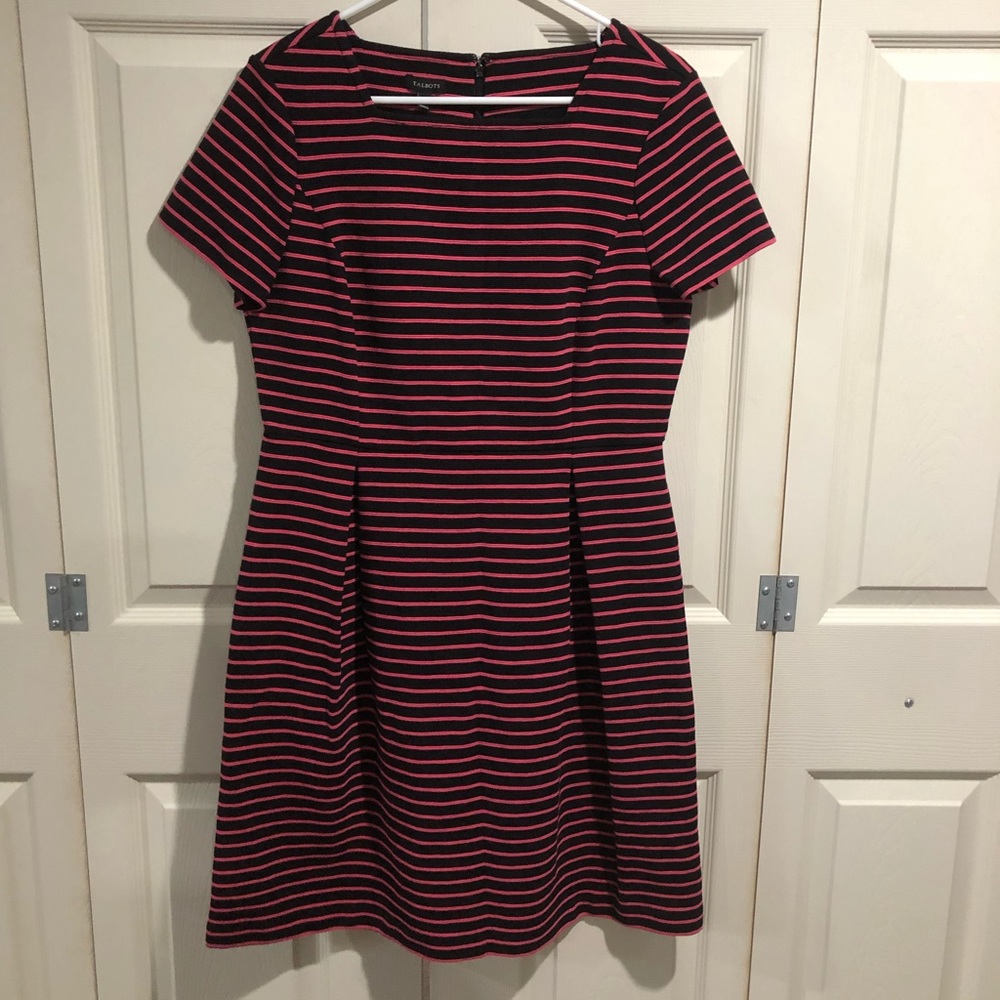 NWT Talbots Black & Pink Dress Size 10